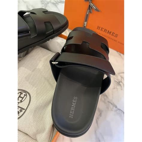 Chypre leather mules Hermès Black size 41 EU in Leather